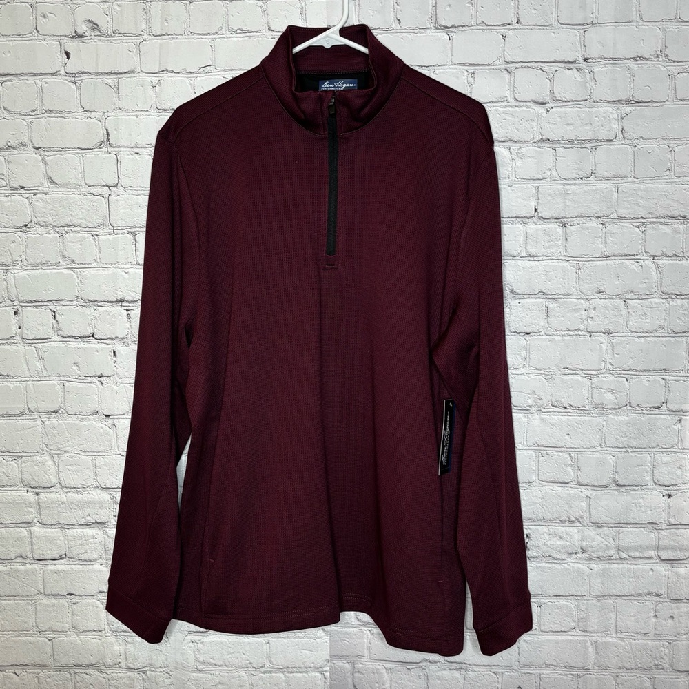 Ben Hogan Performance Maroon Quarter-Zip Pullover Size L